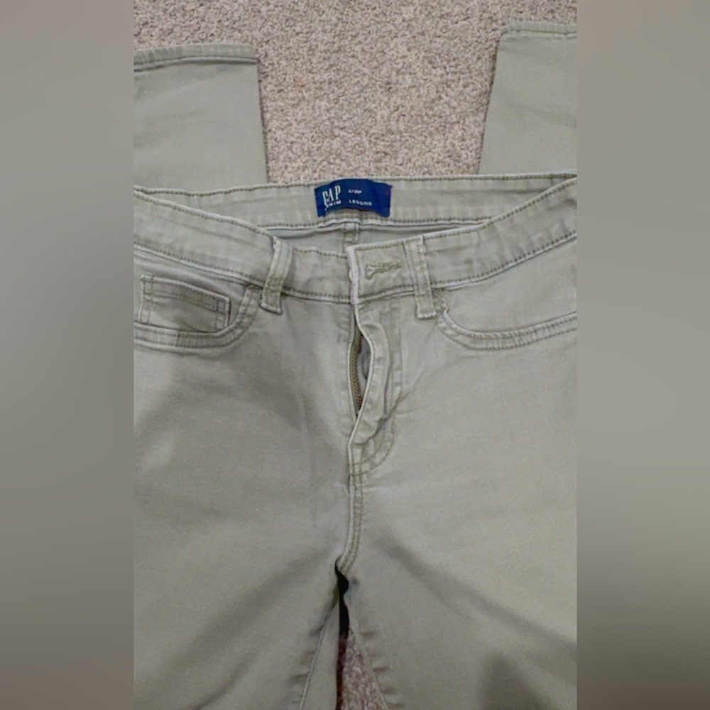 GAP Soft olive Denim Leggings